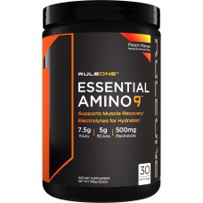 Rule1, Essential Amino 9 + Energy (30 порц.), амінокислоти ВСАА + EAA, персик-манго