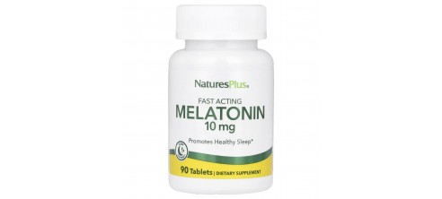 Natures Plus, Melatonin 10 мг (90 таб.), мелатонин, мелатонін