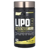 Nutrex, Lipo-6 Black Intense (60 капс.), жироспалювач