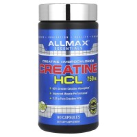 Allmax, Creatine HCL 750 мг (90 капс.), креатин гідрохлорид