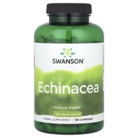 Swanson, Echinacea 400 мг (180 капс.), эхинацея для взрослых и детей