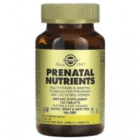 Solgar, Prenatal Nutrients (120 таб.) вітаміни та мінерали для вагітних та годуючих