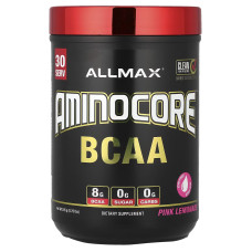 AllMax Nutrition, Aminocore BCAA (345г), амінокислоти, лимонад