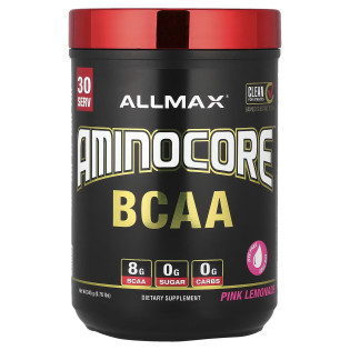 AllMax Nutrition, Aminocore BCAA (345г), амінокислоти, лимонад