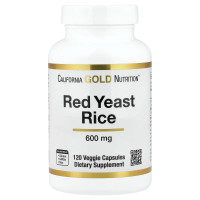 California Gold Nutrition, Red Yeast Rice 600 мг (120 капсул), красный дрожжевой рис