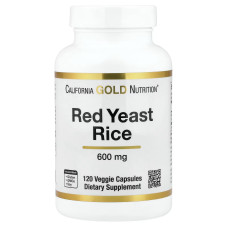 California Gold Nutrition, Red Yeast Rice 600 мг (120 капсул), красный дрожжевой рис
