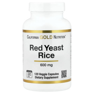 California Gold Nutrition, Red Yeast Rice 600 мг (120 капсул), красный дрожжевой рис