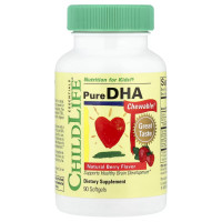 ChildLife, Kids Pure DHA (90 жев.капс.), детская омега-3