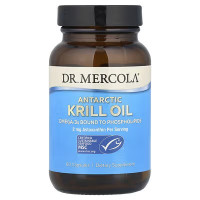 Dr. Mercola, Antarctic Krill Oil (60 капсул), масло криля, омега-3, фосфолипиды, астаксантин