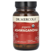 Dr. Mercola, Organic Ashwagandha 400 мг (60 капсул), ашваганда