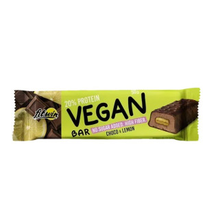 FitWin, Vegan Bar Choco & Lemon (60 г), протеїновий батончик без цукру, 1 шт. шоколад і лимон