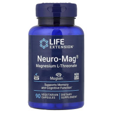 Life Extension, Neuro-Mag Magnesium L-Threonate (90 капс.), магний л-треонат
