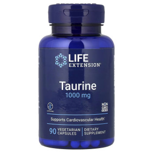 Life Extension, Taurine 1000 мг (90 капс.), таурін