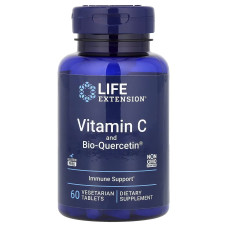 Life Extension, Vitamin C и Bio-Quercetin Phytosome (60 таблеток), витамин C 1000 мг с кверцетином для иммунитета