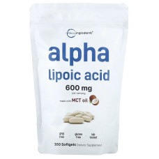 Micro Ingredients, Alpha-Lipoic Acid 600 мг (300 капс.), альфа-липоевая кислота