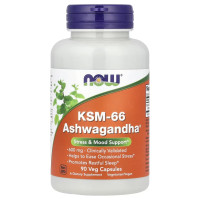 Now Foods, KSM-66 Ashwagandha 600 мг (90 капс.), ашваганда