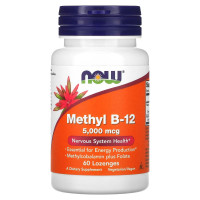 Now Foods, Methyl B-12 5000 мкг (60 шт.), вітамін В-12