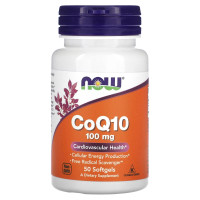 Now Foods, Coenzyme CoQ10 100 мг (50 капс.), коэнзим Q10
