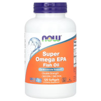 Now Foods, Super Omega EPA Fish Oil 1200 мг (120 капс.), рыбий жир с ЭПК