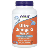 Now Foods, Ultra Omega-3 (180 капс.), омега-3 концентрат