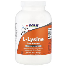 Now Foods, L-Lysine Powder (454г), лізин порошок