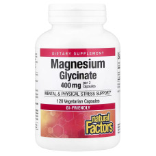 Natural Factors, Magnesium Bisglycinate 200 мг (120 капс.), бисглицинат магния