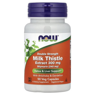 Now Foods, Milk Thistle Extract 300 мг (30 капс.), екстракт розторопші, силімарин
