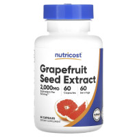 Nutricost, Grapefruit Seed Extract 2000 мг (60 капс.), грейпфрут GSE