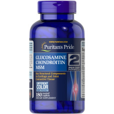 Puritan's Pride, Glucosamine Chondroitin MSM Triple Strength (180 таб.), глюкозамін-хондроитин-MSM для суглобів