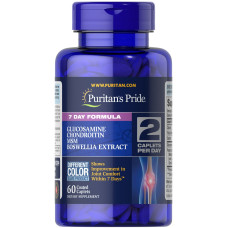 Puritan's Pride, Glucosamine Chondroitin MSM Boswellia Extract 7 Day Formula (60 таб.), комплекс для суглобів