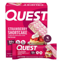 Quest Nutrition, QuestBar (60г), протеиновые батончики 4 шт., клубничный пирог