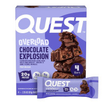 Quest Nutrition, QuestBar Overload (61г), протеїнові батончики 1 шт., шоколадный взрыв