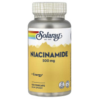 Solaray, Niacinamide 500 мг (100 капс.), нікотинамід, вітамін В3