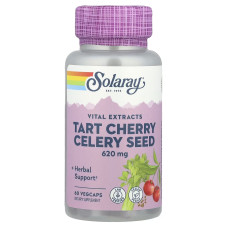 Solaray, Tart Cherry Celery Seed (60 капс.), екстракт терпкої вишні та насіння селери для суглобів та відновлення