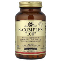 Solgar, B-Complex 100 (100 таб.), вітаміни В, комплекс В-100