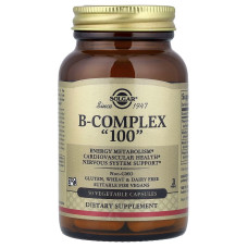 Solgar, B-Complex 100 (50 капс.), вітаміни групи В