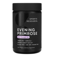 Sports Research, Evening Primrose Oil 1300 мг (120 капс.), олія примули вечірньої