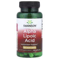 Swanson, Alpha-Lipoic Acid 600 мг (60 капс.), альфа-ліпоєва кислота