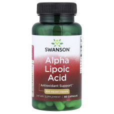 Swanson, Alpha-Lipoic Acid 600 мг (60 капс.), альфа-ліпоєва кислота