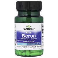 Swanson, Boron, 6 мг (60 капсул), бор хелат для костей, суставов