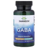 Swanson, GABA 500 мг (100 капсул), гамма-аміномасляна кислота
