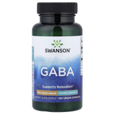 Swanson, GABA 500 мг (100 капсул), гамма-аміномасляна кислота