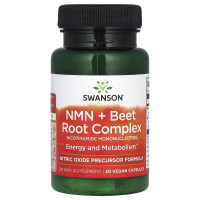 Swanson, NMN+Beet Root Complex 300 мг (30 капс.), НМН, NAD+, підтримка енергії