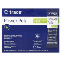 Trace Minerals, Power Pak Lemon Lime (30 саше), електроліти