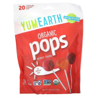 YumEarth, органічні льодяники (20 шт.), Organic pops 8 смаків