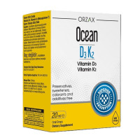 Orzax, Vitamin D3+K2 1000 МО (20 мл), вітамін D3+K2 у краплях