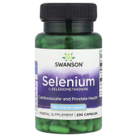 Swanson, Selenium 100 мкг (200 капс.), селен