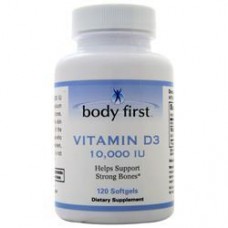 Body First, Vitamin D3 10000 IU (120 капс.), вітамін D3