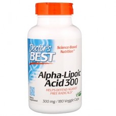 Doctors Best, альфа-липоевая кислота, 180 капс. х 300 мг, alpha-lipoic