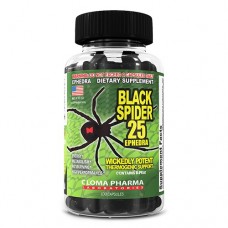 Cloma Pharma, Black Spider (100 капс.), жироспалювач + предтреник